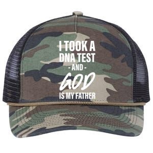 I Took A Dna Test And God Is My Father Retro Rope Trucker Hat Cap