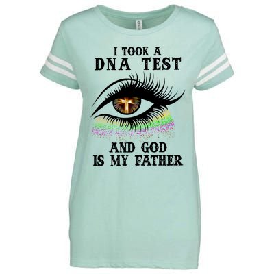 I Took A Dna Test And God Is My Father Eye Cross Enza Ladies Jersey Football T-Shirt