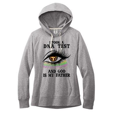 I Took A Dna Test And God Is My Father Eye Cross Women's Fleece Hoodie