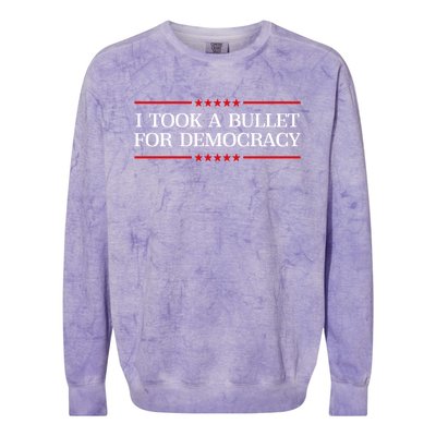 I Took A Bullet For Democracy Colorblast Crewneck Sweatshirt