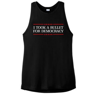 I Took A Bullet For Democracy Ladies PosiCharge Tri-Blend Wicking Tank