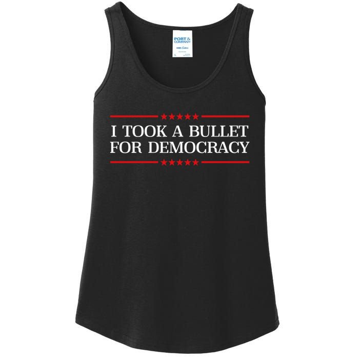 I Took A Bullet For Democracy Ladies Essential Tank