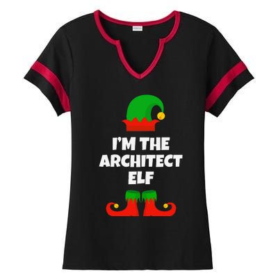 IM The Architect Elf Family Pajama Christmas Architecture Ladies Halftime Notch Neck Tee