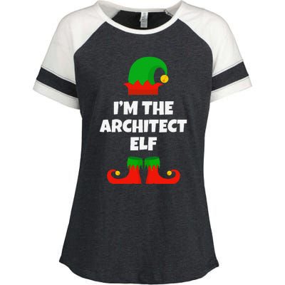 IM The Architect Elf Family Pajama Christmas Architecture Enza Ladies Jersey Colorblock Tee