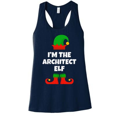 IM The Architect Elf Family Pajama Christmas Architecture Women's Racerback Tank