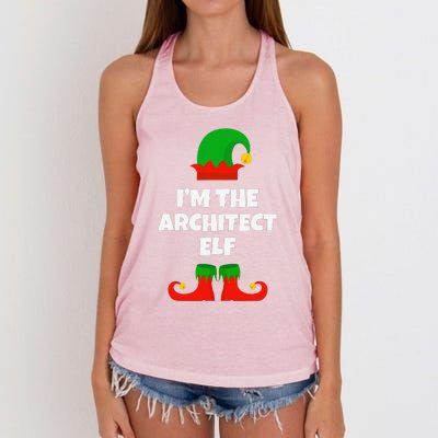 IM The Architect Elf Family Pajama Christmas Architecture Women's Knotted Racerback Tank