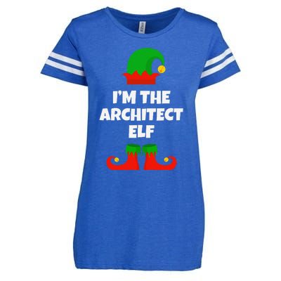 IM The Architect Elf Family Pajama Christmas Architecture Enza Ladies Jersey Football T-Shirt