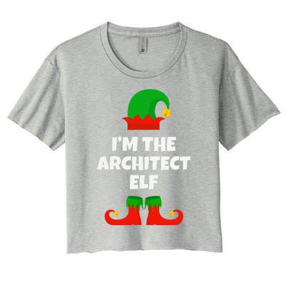 IM The Architect Elf Family Pajama Christmas Architecture Women's Crop Top Tee