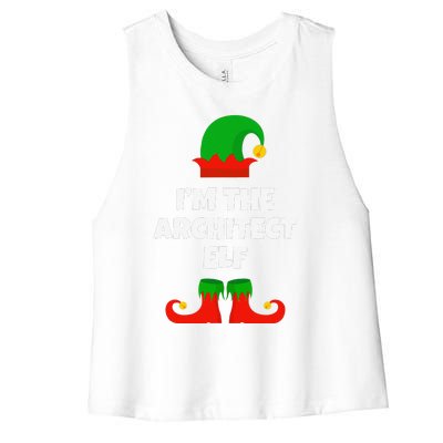 IM The Architect Elf Family Pajama Christmas Architecture Women's Racerback Cropped Tank