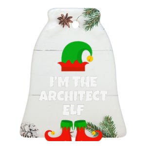 IM The Architect Elf Family Pajama Christmas Architecture Ceramic Bell Ornament