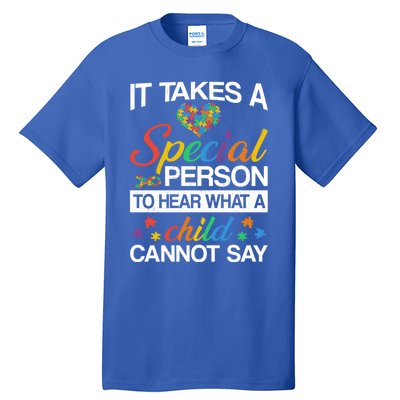 It Takes A Special Person To Hear Autism Awareness Puzzles Gift Tall T-Shirt