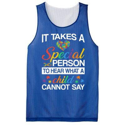 It Takes A Special Person To Hear Autism Awareness Puzzles Gift Mesh Reversible Basketball Jersey Tank