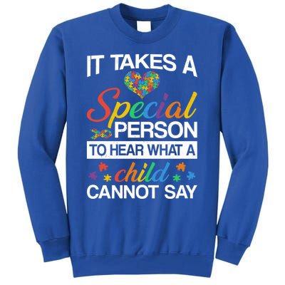 It Takes A Special Person To Hear Autism Awareness Puzzles Gift Tall Sweatshirt