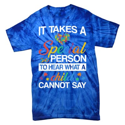 It Takes A Special Person To Hear Autism Awareness Puzzles Gift Tie-Dye T-Shirt