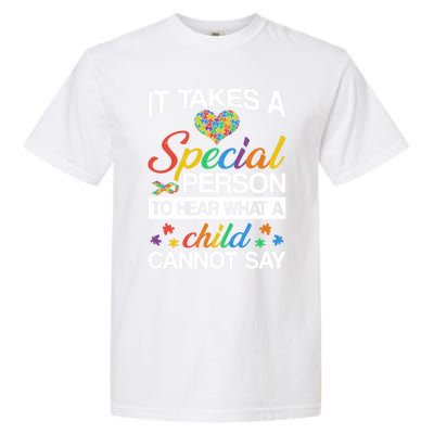 It Takes A Special Person To Hear Autism Awareness Puzzles Gift Garment-Dyed Heavyweight T-Shirt