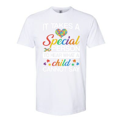 It Takes A Special Person To Hear Autism Awareness Puzzles Gift Softstyle CVC T-Shirt