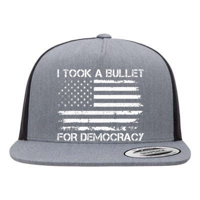 I Took A Bullet For Democracy Flat Bill Trucker Hat