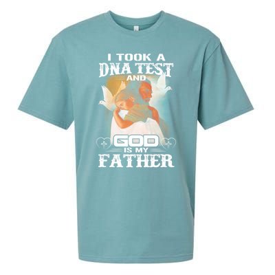 I Took A Dna Test And God Is My Father Sueded Cloud Jersey T-Shirt