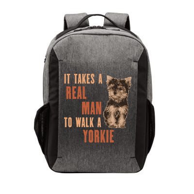 It Takes A REAL MAN To Walk A Yorkie Funny Dog Lover Vector Backpack