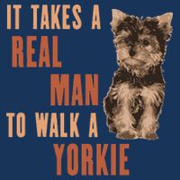 It Takes A REAL MAN To Walk A Yorkie Funny Dog Lover Infant Baby Jersey Bodysuit