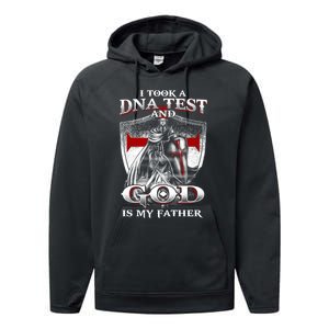 I Took A Dna Test And God Is My Father Christian Templar Performance Fleece Hoodie