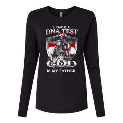 I Took A Dna Test And God Is My Father Christian Templar Womens Cotton Relaxed Long Sleeve T-Shirt