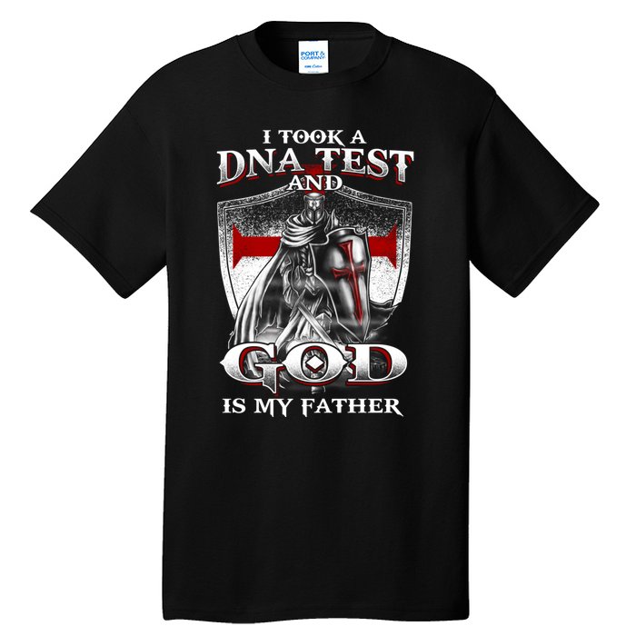 I Took A Dna Test And God Is My Father Christian Templar Tall T-Shirt