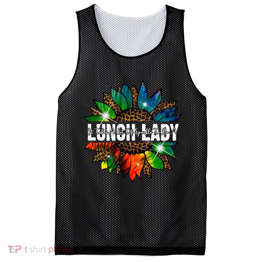 It Takes A Lot Of Sparkle To Be A Lunch Lady Mesh Reversible Basketball Jersey Tank