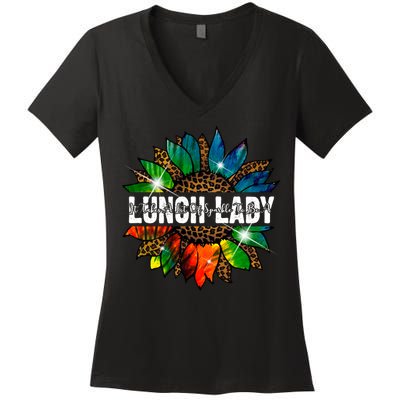 It Takes A Lot Of Sparkle To Be A Lunch Lady Women's V-Neck T-Shirt