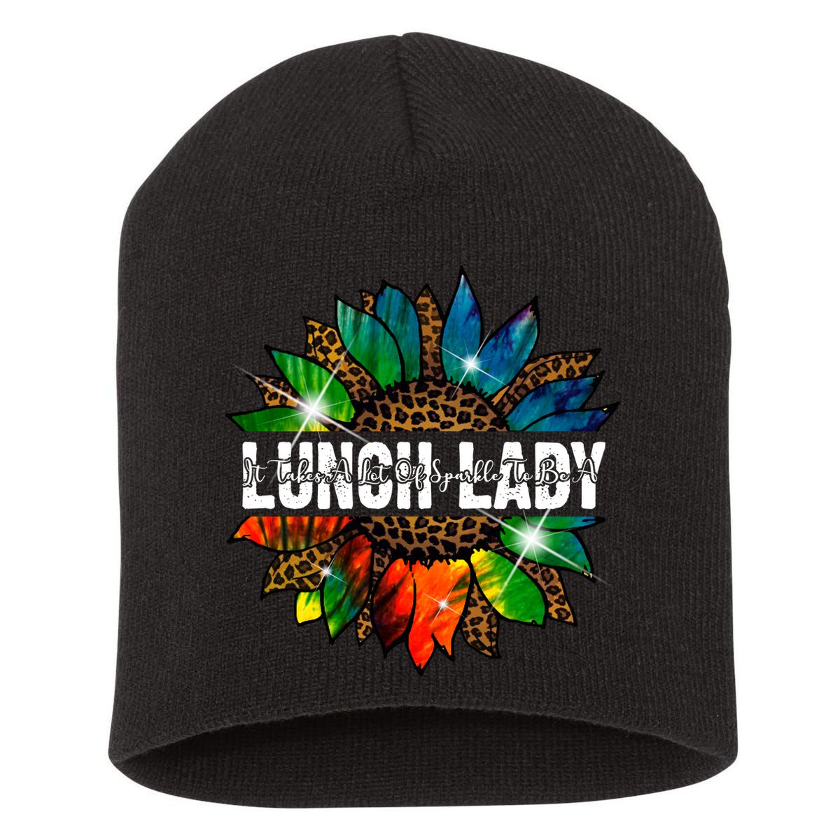 It Takes A Lot Of Sparkle To Be A Lunch Lady Short Acrylic Beanie