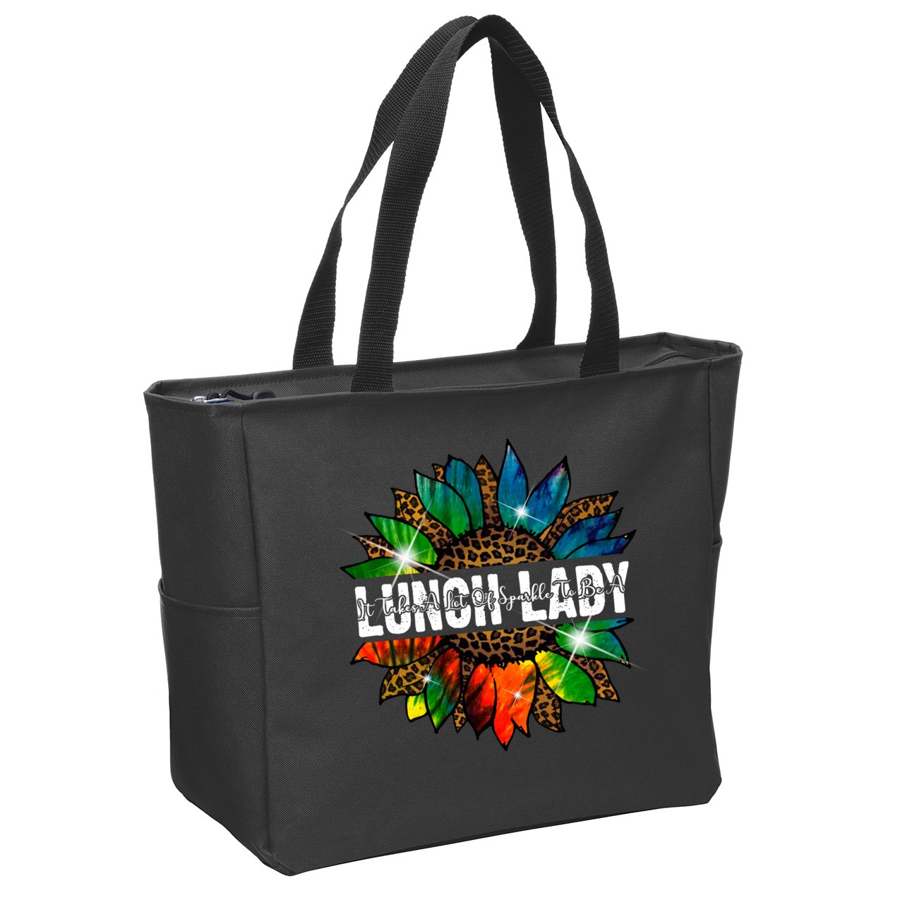 It Takes A Lot Of Sparkle To Be A Lunch Lady Zip Tote Bag