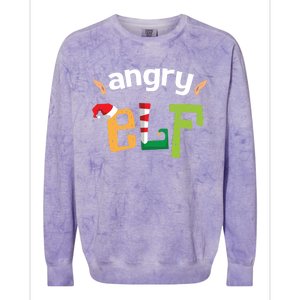 Im The Angry Elf Squad Christmas Elves Matching Family Cool Gift Colorblast Crewneck Sweatshirt