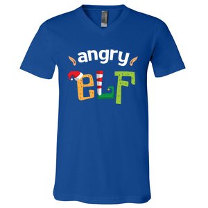 Im The Angry Elf Squad Christmas Elves Matching Family Cool Gift V-Neck T-Shirt