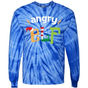 Im The Angry Elf Squad Christmas Elves Matching Family Cool Gift Tie-Dye Long Sleeve Shirt