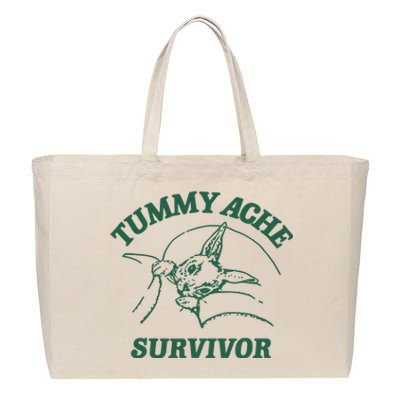 Ibs Tummy Ache Survivor Rabbit Coomstress Cotton Canvas Jumbo Tote