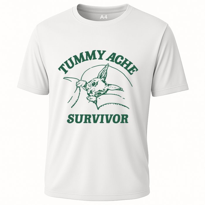 Ibs Tummy Ache Survivor Rabbit Coomstress Cooling Performance Crew T-Shirt