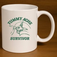 Ibs Tummy Ache Survivor Rabbit Coomstress 11oz C Handle Ceramic Mug