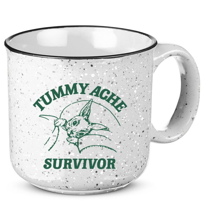 Ibs Tummy Ache Survivor Rabbit Coomstress 15oz Campfire Ceramic Mug