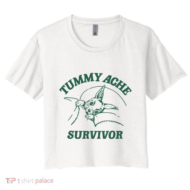 Ibs Tummy Ache Survivor Rabbit Coomstress Crop Top