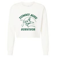 Ibs Tummy Ache Survivor Rabbit Coomstress Cropped Pullover Crew