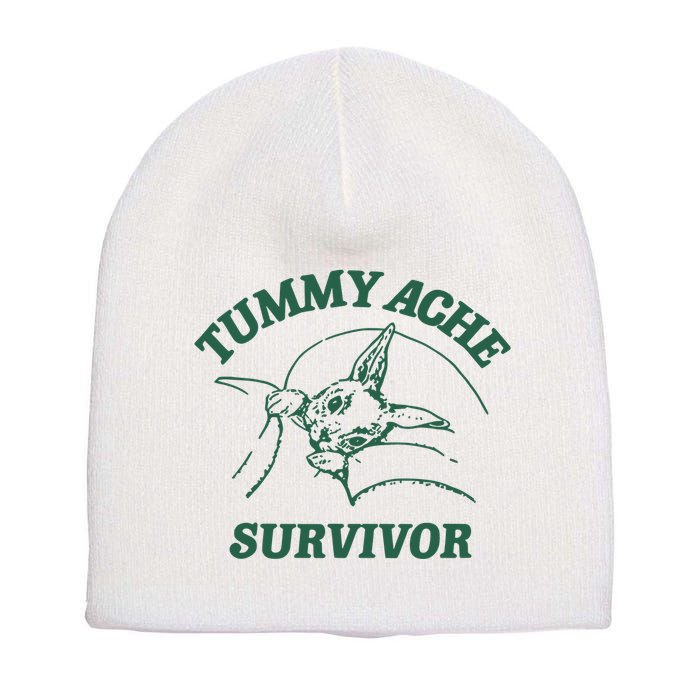 Ibs Tummy Ache Survivor Rabbit Coomstress Short Acrylic Beanie