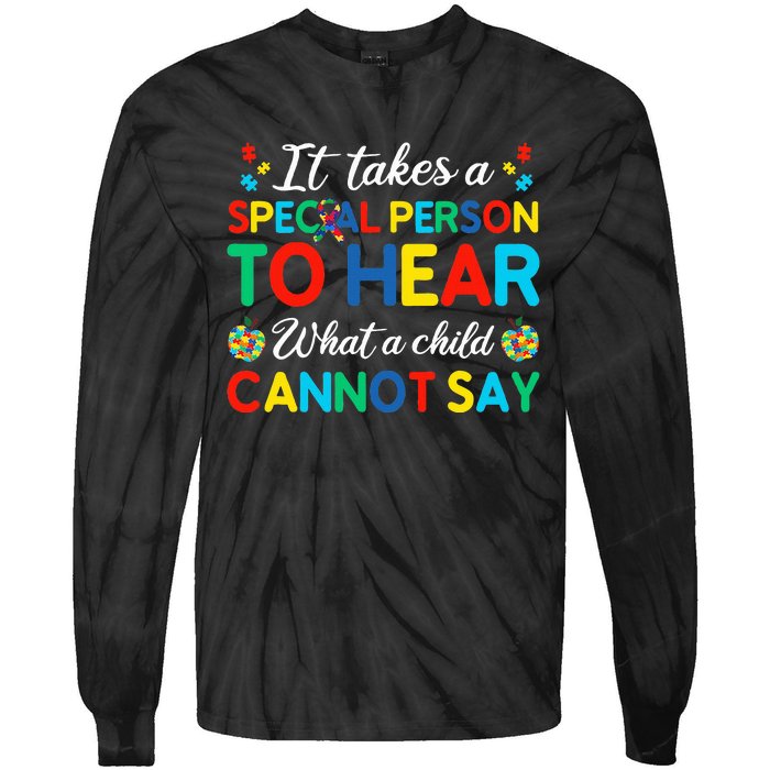 It Takes A Special Person To Hear What A Child Cannot Say Tie-Dye Long Sleeve Shirt