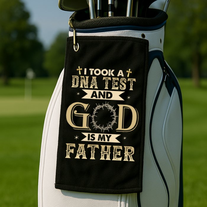 I Took A DNA Test And God Is My Father Christian Religious Golf Towel