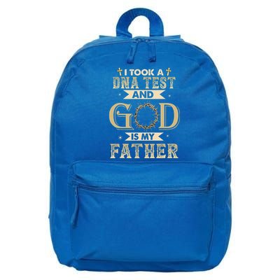 I Took A DNA Test And God Is My Father Christian Religious 16 in Basic Backpack