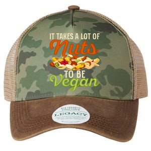 It Takes A Lot Of Nuts To Be Vegan Veggie Funny Veganism Cute Gift Legacy Tie Dye Trucker Hat