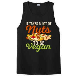 It Takes A Lot Of Nuts To Be Vegan Veggie Funny Veganism Cute Gift PosiCharge Competitor Tank