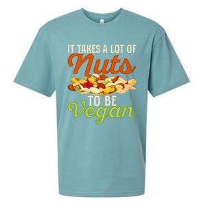 It Takes A Lot Of Nuts To Be Vegan Veggie Funny Veganism Cute Gift Sueded Cloud Jersey T-Shirt