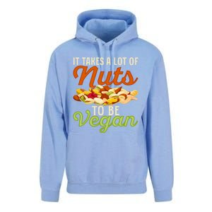 It Takes A Lot Of Nuts To Be Vegan Veggie Funny Veganism Cute Gift Unisex Surf Hoodie