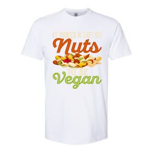 It Takes A Lot Of Nuts To Be Vegan Veggie Funny Veganism Cute Gift Softstyle CVC T-Shirt