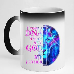 I Took A DNA Test And God Is My Father Jesus Christian Premium 11oz Black Color Changing Mug